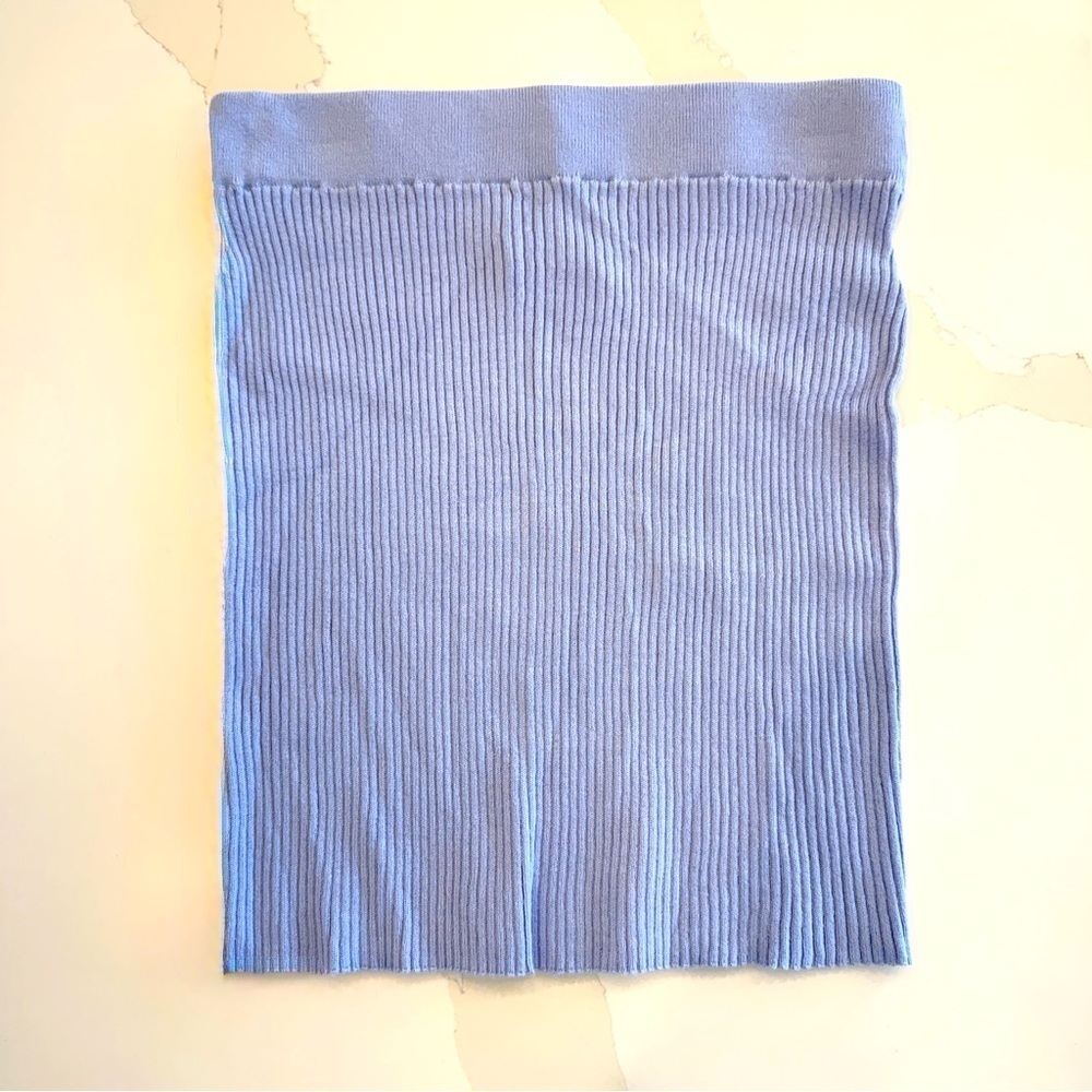 Pink Rose Women's Ribbed Mini Skirt Blue Size M Casual Date Night